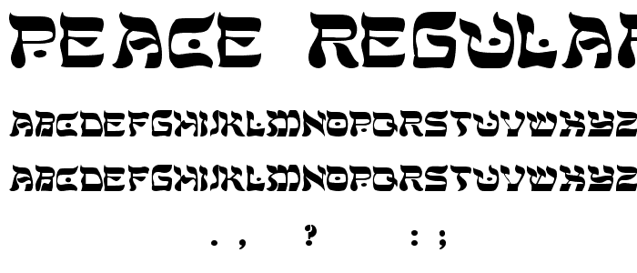 Peace Regular font